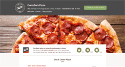 Desktop Screenshot of goombaspizzamenu.com